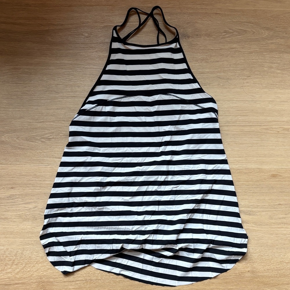 lululemon athletica Black and White Striped Tank Top